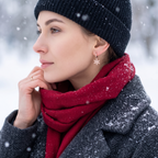 SLUYNZ 925 Sterling Silver Snowflake Hoop Earrings for Women Frozen Flower Hoop Earrings Winter Christmas Earrings