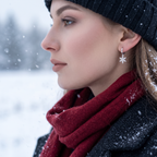 SLUYNZ 925 Sterling Silver Snowflake Hoop Earrings for Women Frozen Flower Hoop Earrings Winter Christmas Earrings