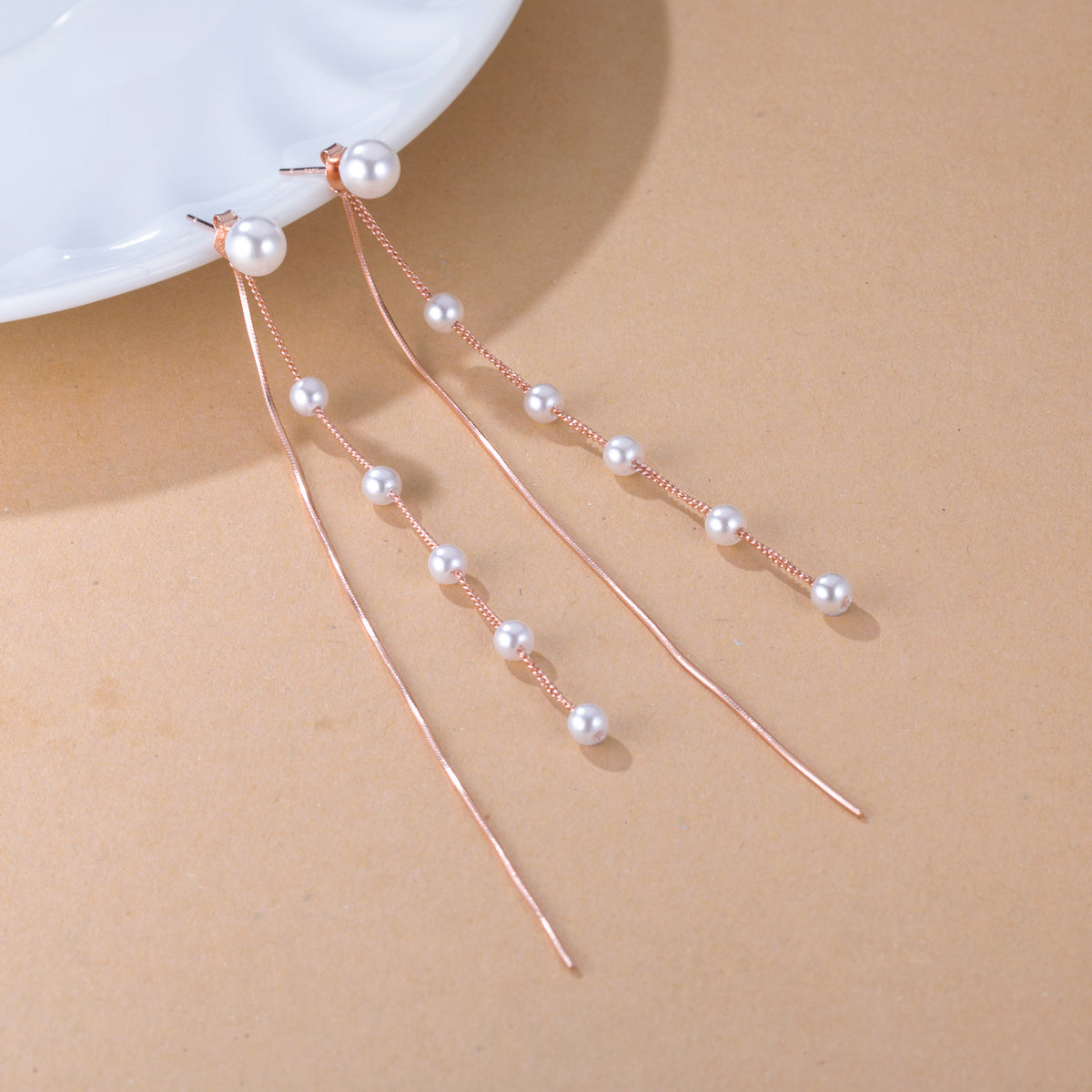 SLUYNZ 925 Sterling Silver Pearl Dangle Earrings for Women Long Earrings Drop Bridal Earrings Wedding