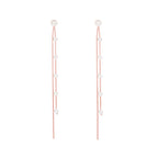 SLUYNZ 925 Sterling Silver Pearl Dangle Earrings for Women Long Earrings Drop Bridal Earrings Wedding