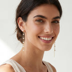 SLUYNZ 925 Sterling Silver Pearl Dangle Earrings for Women Long Earrings Drop Bridal Earrings Wedding