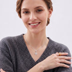 SLUYNZ 925 Sterling Silver Snowflake Necklace Pendant for Women Teens Winter Snowflake Chain Necklace Choker Christmas Gifts