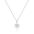 SLUYNZ 925 Sterling Silver Snowflake Necklace Pendant for Women Teens Winter Snowflake Chain Necklace Choker Christmas Gifts