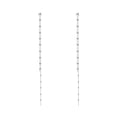 SLUYNZ Solid 925 Sterling Silver 6.3inch Long Chain Earrings Dangle for Women Teens Wedding Dangle Earrings Chain Backs
