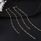 SLUYNZ Solid 925 Sterling Silver 6.3inch Long Chain Earrings Dangle for Women Teens Wedding Dangle Earrings Chain Backs