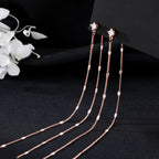 SLUYNZ Solid 925 Sterling Silver 6.3inch Long Chain Earrings Dangle for Women Teens Wedding Dangle Earrings Chain Backs