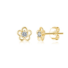 Load image into Gallery viewer, SLUYNZ Solid 925 Sterling Silver Tiny Flower Earrings Stud for Women Teens Cute Flower Stud Earrings Spring
