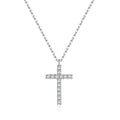 SLUYNZ Solid 925 Sterling Silver CZ Cross Choker Necklace for Women Teens Girls Cross Pendant Necklace