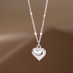 SLUYNZ Solid 925 Sterling Silver Tiny Love Necklace for Women Teens Girls Small Sweet Heart Necklace