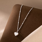SLUYNZ Solid 925 Sterling Silver Tiny Love Necklace for Women Teens Girls Small Sweet Heart Necklace