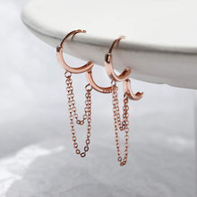 Load image into Gallery viewer, SLUYNZ 925 Sterling Silver Dangle Earrings Tassel for Women Teen Girls Minimalist Hoop Drop Earrings Chain
