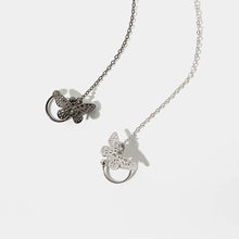 将图片加载到图库查看器，SLUYNZ 925 Sterling Silver Elegant Butterfly Cuff Earrings Chain for Women Teen Girls Butterfly Earrings Crawler Earrings Wrap
