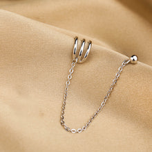 Load image into Gallery viewer, SLUYNZ 925 Sterling Silver Cuff Earrings Chain for Women Teen Girls Crawler Earrings Studs
