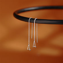 Load image into Gallery viewer, SLUYNZ 925 Sterling Silver Chain Dangle Earrings Threader for Women Girls Long Ear Line Dangle Earrings Tassel
