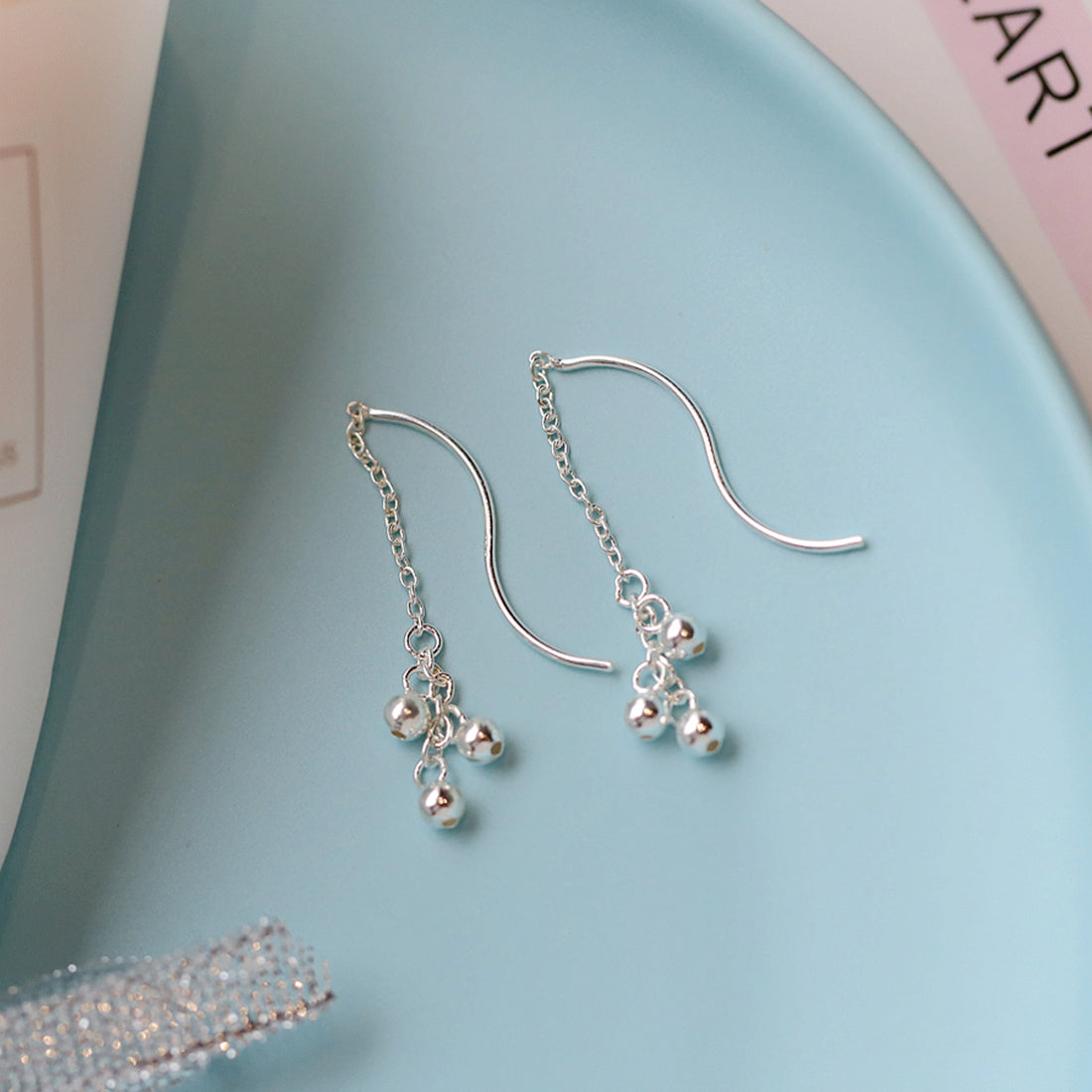 SLUYNZ 925 Sterling Silber Tropfen Ohrringe Baumelnde Kugel Ohrringe für Frauen Mädchen SLUYNZ 925 Sterling Silber Tropfen Ohrringe Baumelnde Kugel Ohrringe für Frauen Mädchen