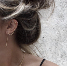 Load image into Gallery viewer, SLUYNZ 925 Sterling Silver Cuff Chain Earrings Wrap Tassel Earrings for Women Crawler Earrings
