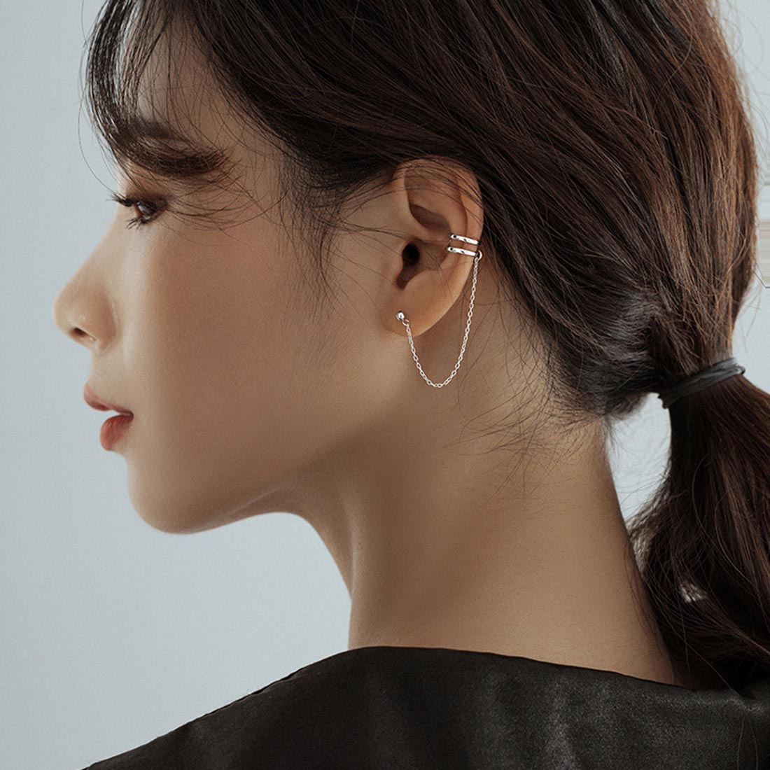 SLUYNZ 925 Sterling Silver Asymmetric Cuff Earrings Studs for Women Teen Girls Cross Studs Earrings Crawler Earrings Wrap