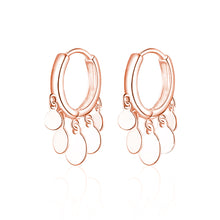 将图片加载到图库查看器，SLUYNZ 925 Sterling Silver Disc Earrings Hoop for Women Teen Mini Coin Drop Earrings Tassel Huggie Hoop Earrings Studs
