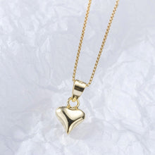将图片加载到图库查看器，SLUYNZ Genuine 925 Sterling Silver Tiny Love Heart Pendant Necklace for Women Teen Girls Slender Heart Tennis Necklace
