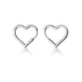 SLUYNZ 925 Sterling Silver 1.6CM Heart Hoop Earrings for Women Teen Girls Sweet Love Heart Earrings Drop