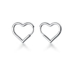 SLUYNZ 925 Sterling Silver 1.6CM Heart Hoop Earrings for Women Teen Girls Sweet Love Heart Earrings Drop