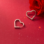 SLUYNZ 925 Sterling Silver 1.6CM Heart Hoop Earrings for Women Teen Girls Sweet Love Heart Earrings Drop
