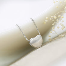 将图片加载到图库查看器，SLUYNZ Genuine 925 Sterling Silver Tiny Love Heart Pendant Necklace for Women Teen Girls Slender Heart Tennis Necklace
