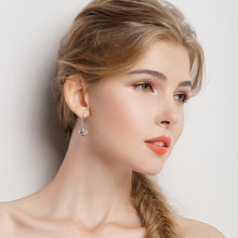 Load image into Gallery viewer, SLUYNZ 925 Sterling Silver Queen Bee Dangle Earrings for Women Teen Girls Cute Crystal Bee Earrings
