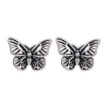 Load image into Gallery viewer, SLUYNZ 925 Sterling Silver Retro Butterfly Earrings Studs for Women Teen Girls Pretty Vintage Butterfly Studs
