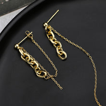 Load image into Gallery viewer, SLUYNZ 925 Sterling Silver Chain Dangle Earrings for Women Teen Girls Asymmetric Tassel Earrings
