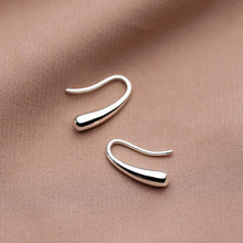 Load image into Gallery viewer, SLUYNZ 925 Sterling Silver Teardrop Drop Earrings for Women Teen Girls Droplet Earrings Small HooK Earrings
