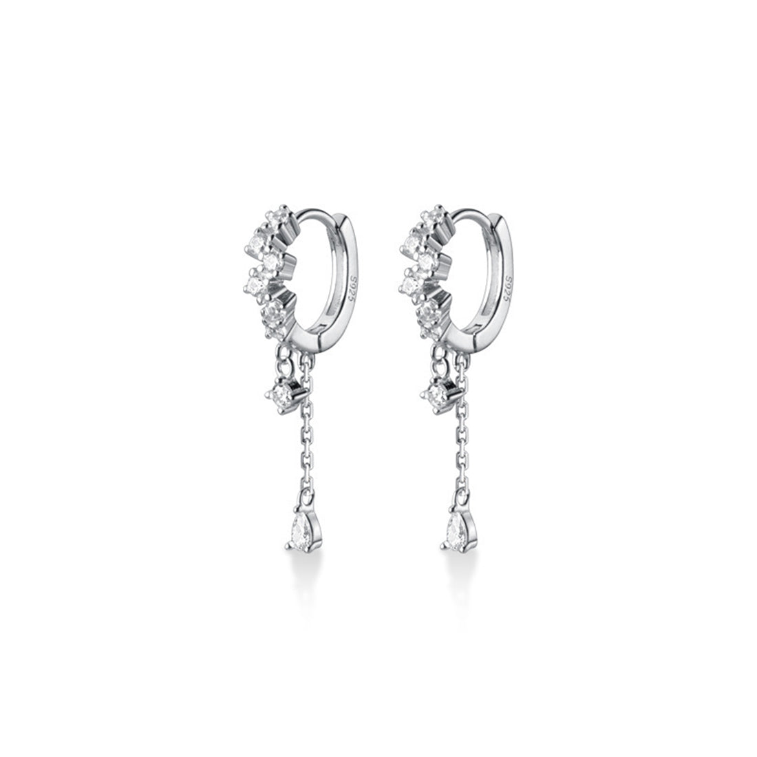 SLUYNZ Orecchini A Goccia Cuore – Argento 925 – Ipoallergenici, Placcati Rodio/Oro 18K