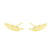 Load image into Gallery viewer, SLUYNZ Genuine 925 Sterling Silver Tiny Feather Studs Earrings for Women Teen Girls Sterling Silver Studs Earrings
